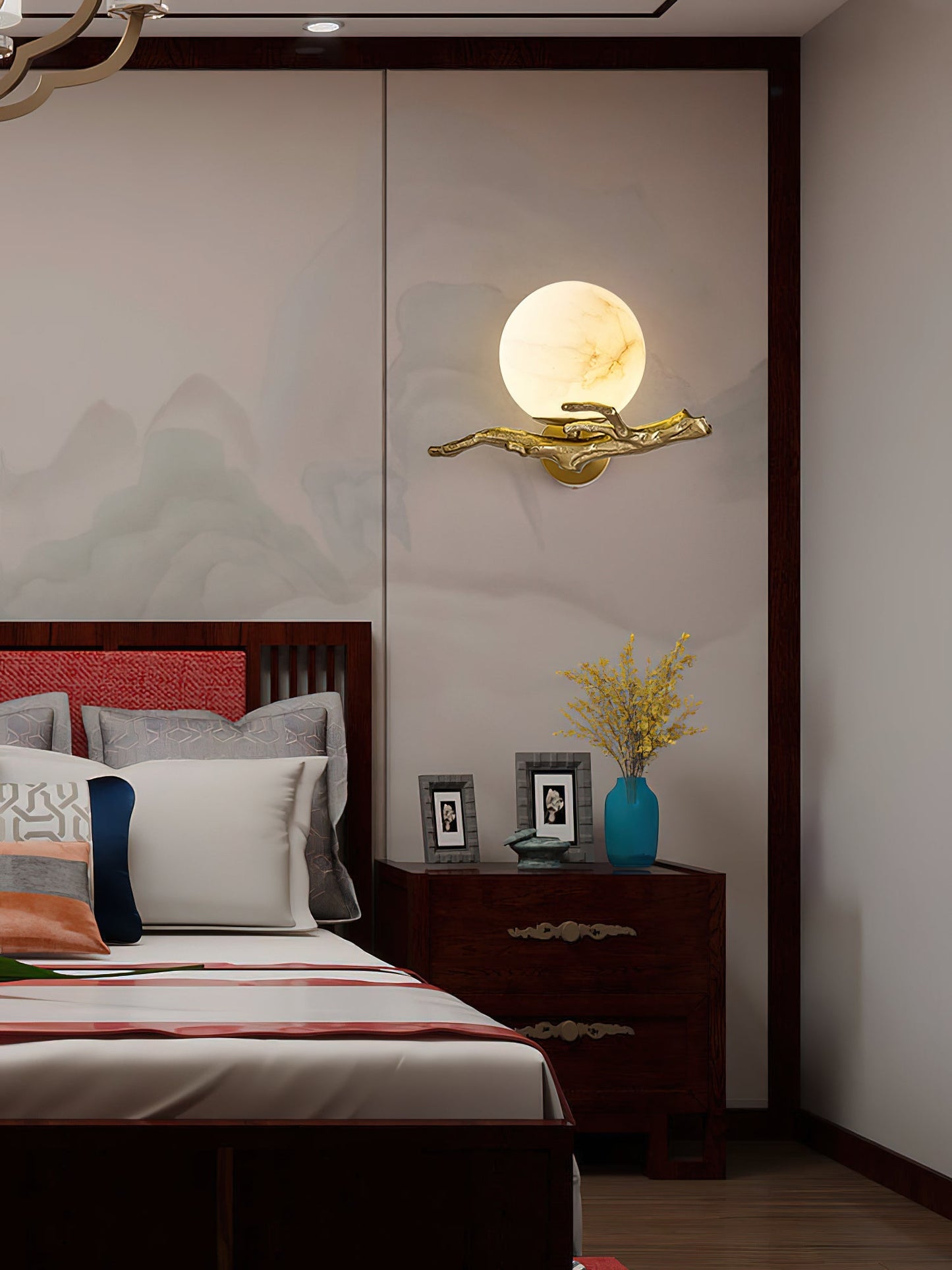 Retro Twigs Alabaster Wall Lamp