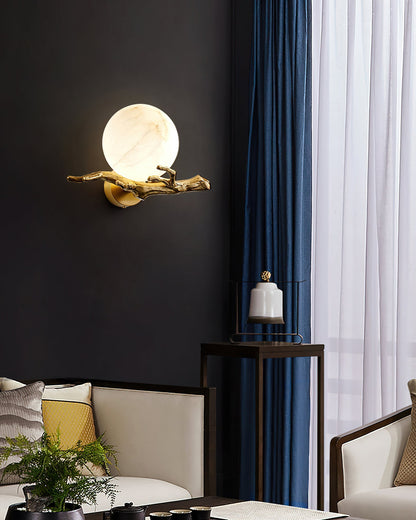 Retro Twigs Alabaster Wall Lamp