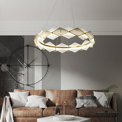Rote LED Alabaster Chandelier
