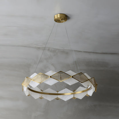 Rote LED Alabaster Chandelier