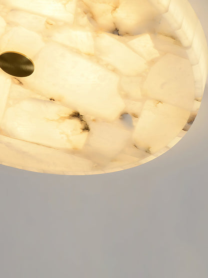 Round Mosaic Alabaster Ceiling Lamp