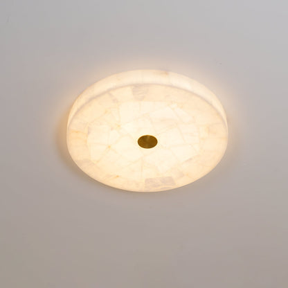 Round Mosaic Alabaster Ceiling Lamp