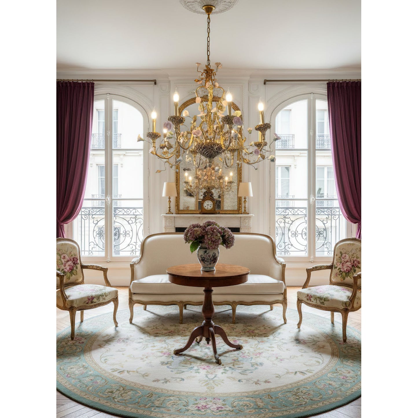 Sabine Flowers Chandelier