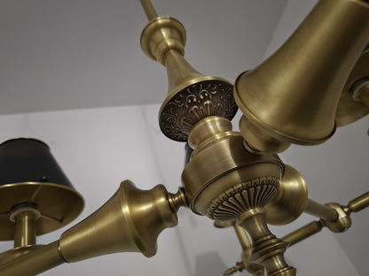 Multi-Arm Brass Candle Chandelier