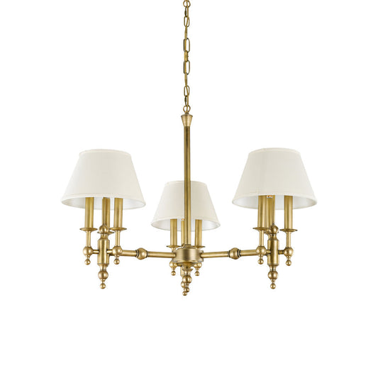 Multi-Arm Brass Candle Chandelier