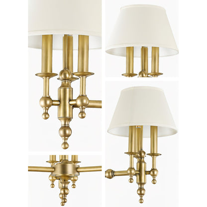 Multi-Arm Brass Candle Chandelier
