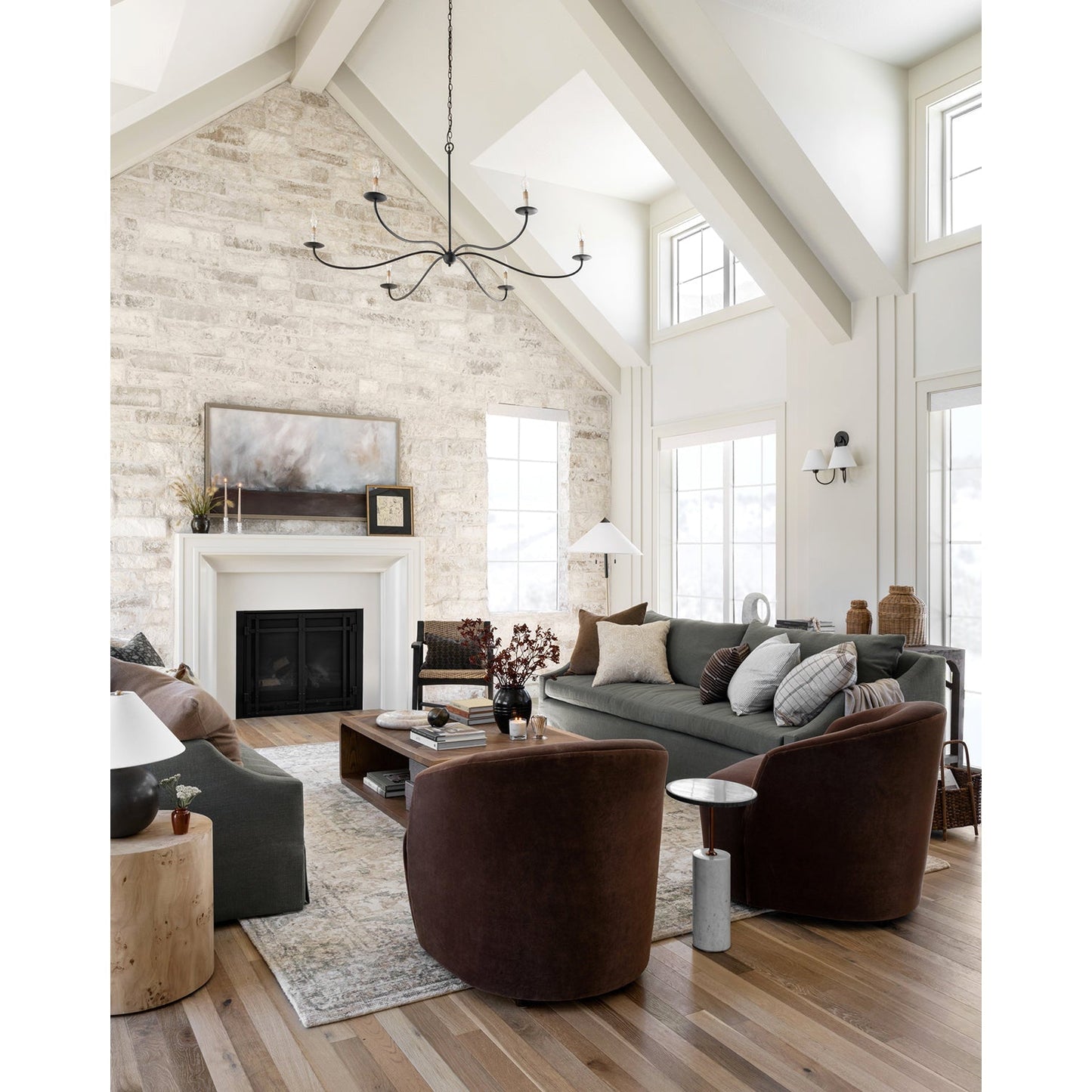 Sweeping Iron Chandelier