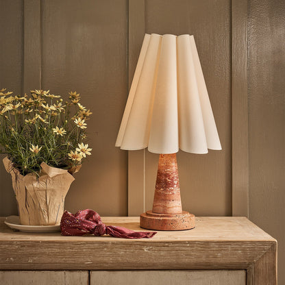 Shadon Marble Pleated Table Lamp