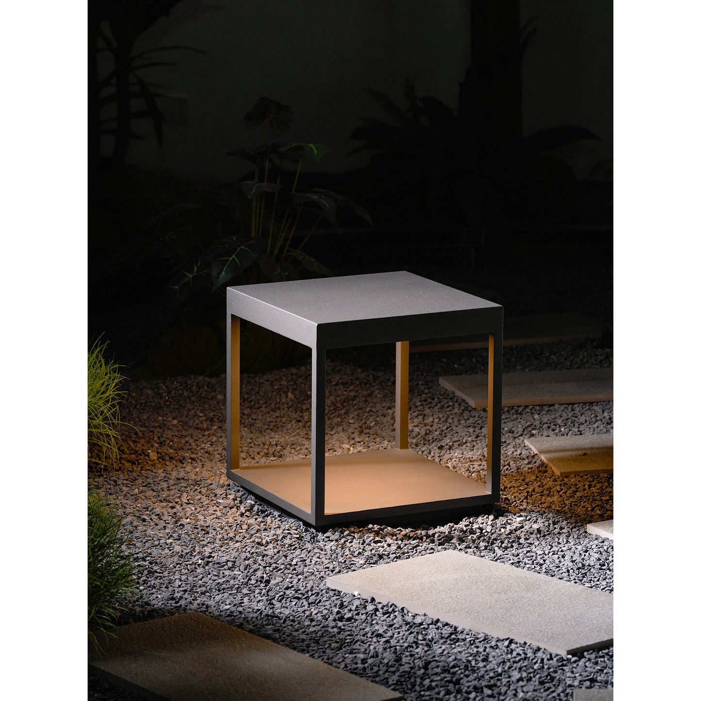 Square Frame Fence Post Outdoor Light