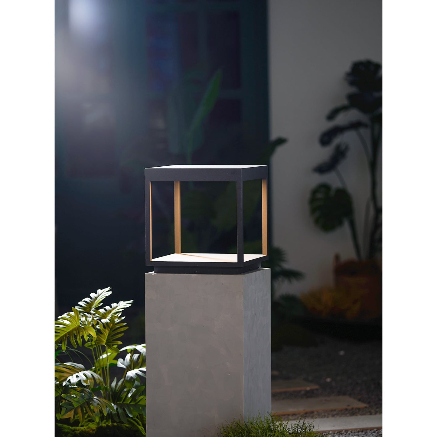Square Frame Fence Post Outdoor Light