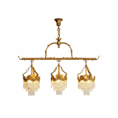 Stained Crystal Linear Pendant Lamp