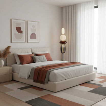Stacked Glass Pebble Floor Lamp