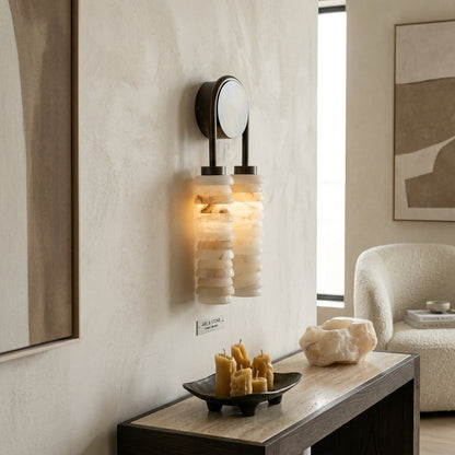 Payson Double Alabaster Wall Lamp