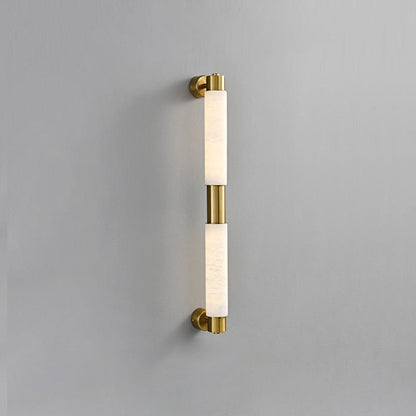 Tubular Alabaster Wall Sconce