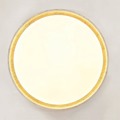 Ultra-thin Round Travertine Ceiling Lamp