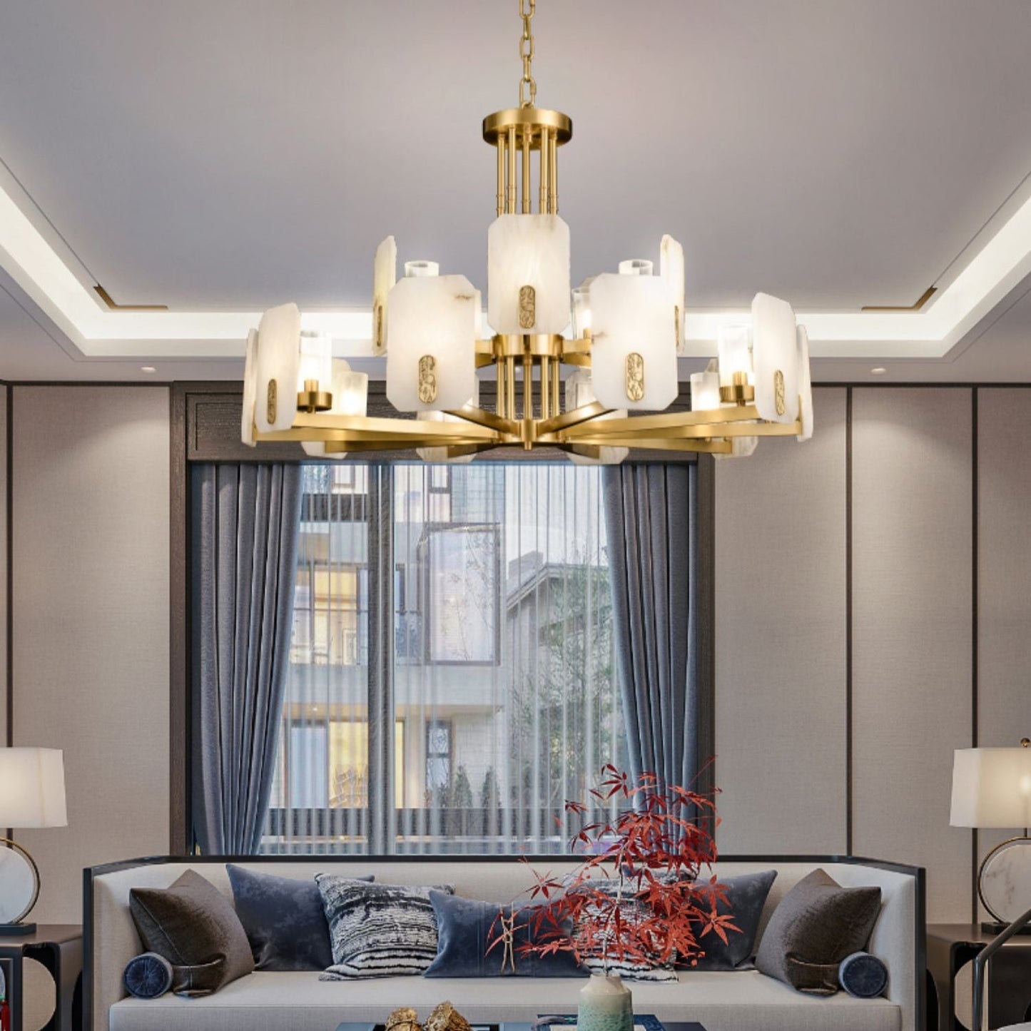Upton Alabaster Chandelier