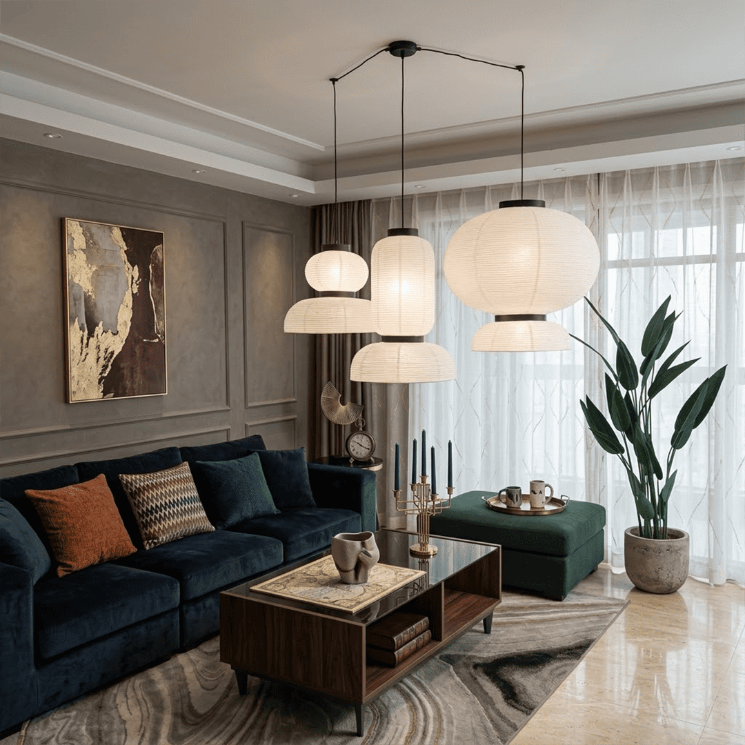 Washi Paper Lantern Pendant Lamp