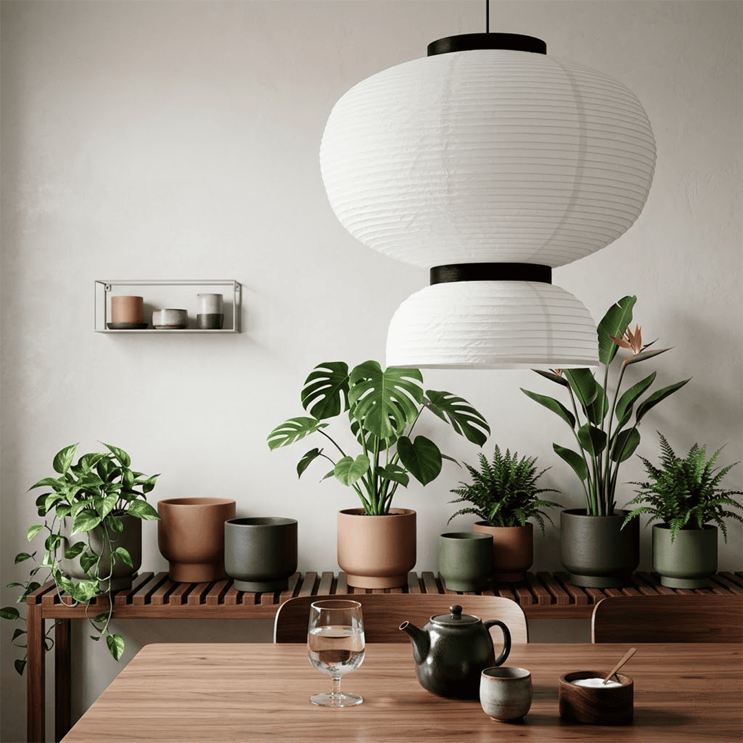 Washi Paper Lantern Pendant Lamp