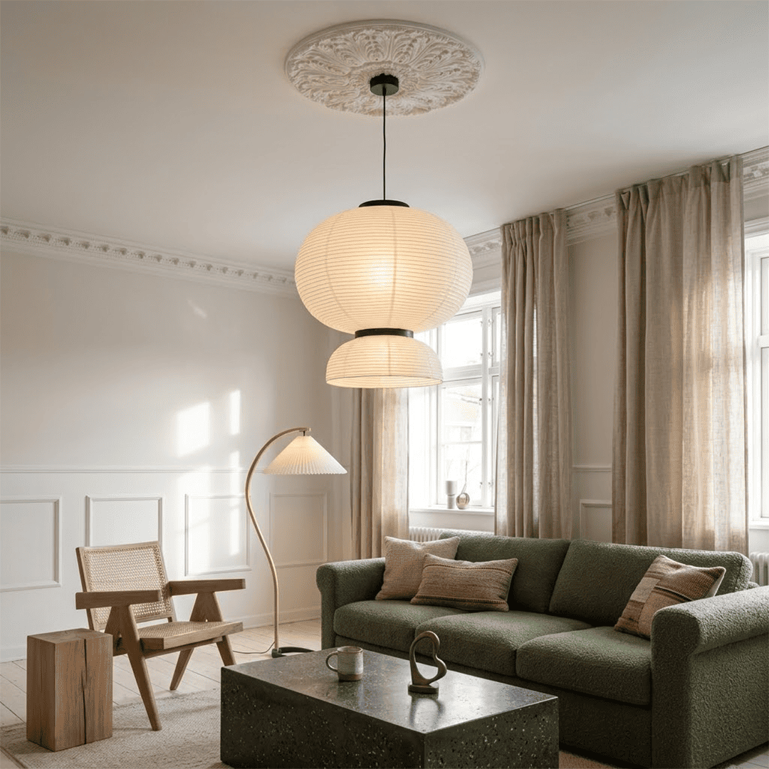 Washi Paper Lantern Pendant Lamp