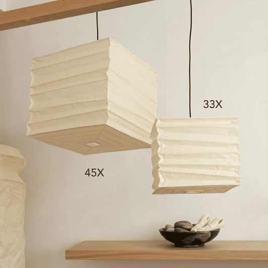 Washi Paper Square Cube Pendant Light
