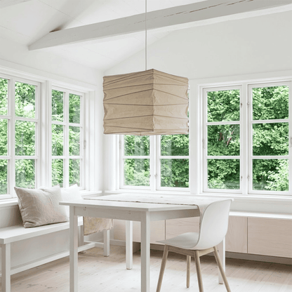 Washi Paper Square Cube Pendant Light