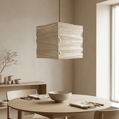 Washi Paper Square Cube Pendant Light