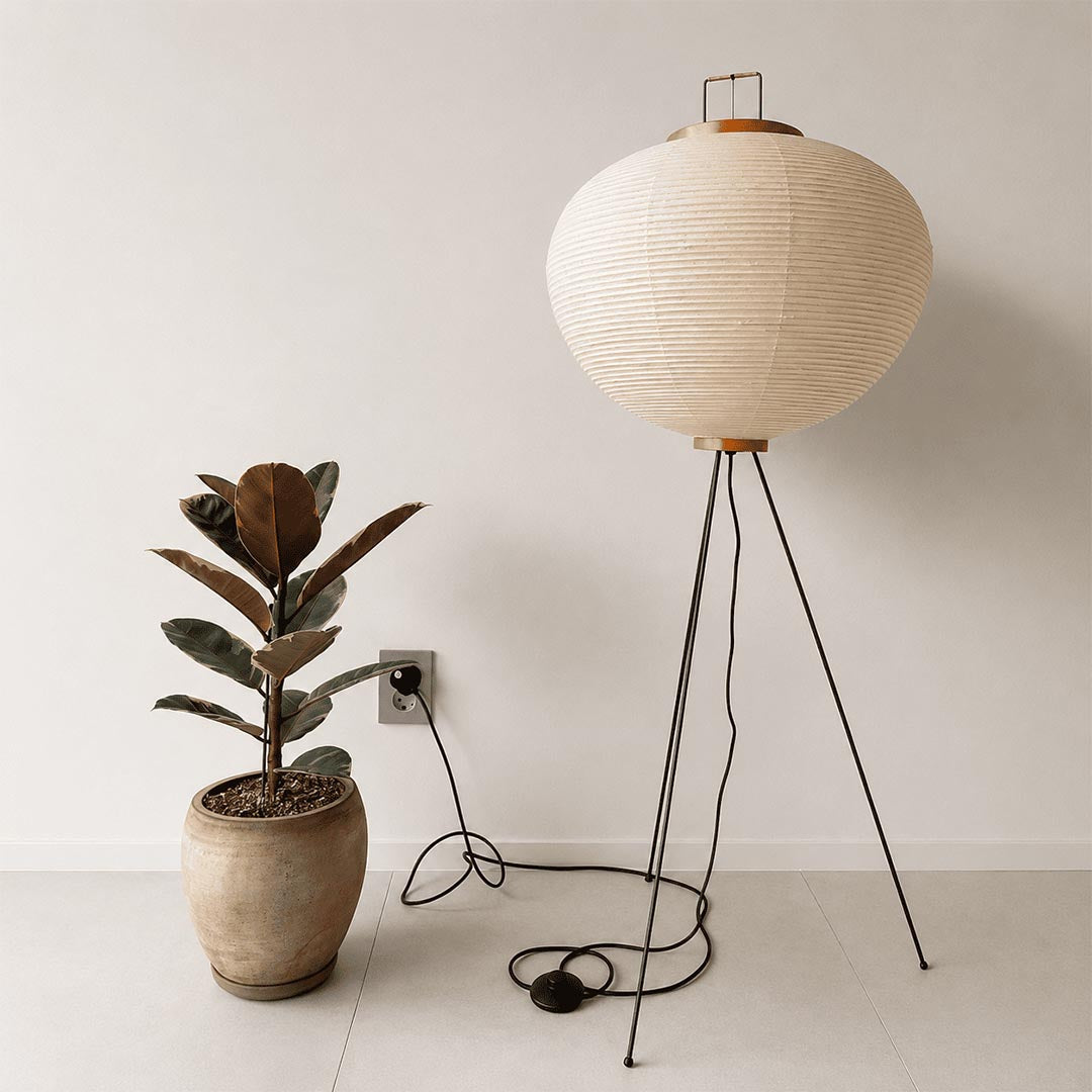 Akari 10A Washi Paper Tripod Floor Lamp