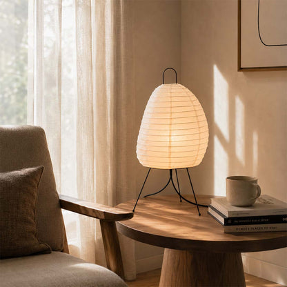 Akari 1N Washi Paper Tall Tripod Table Lamp