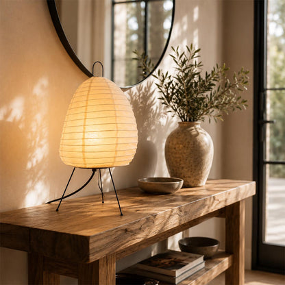 Akari 1N Washi Paper Tall Tripod Table Lamp