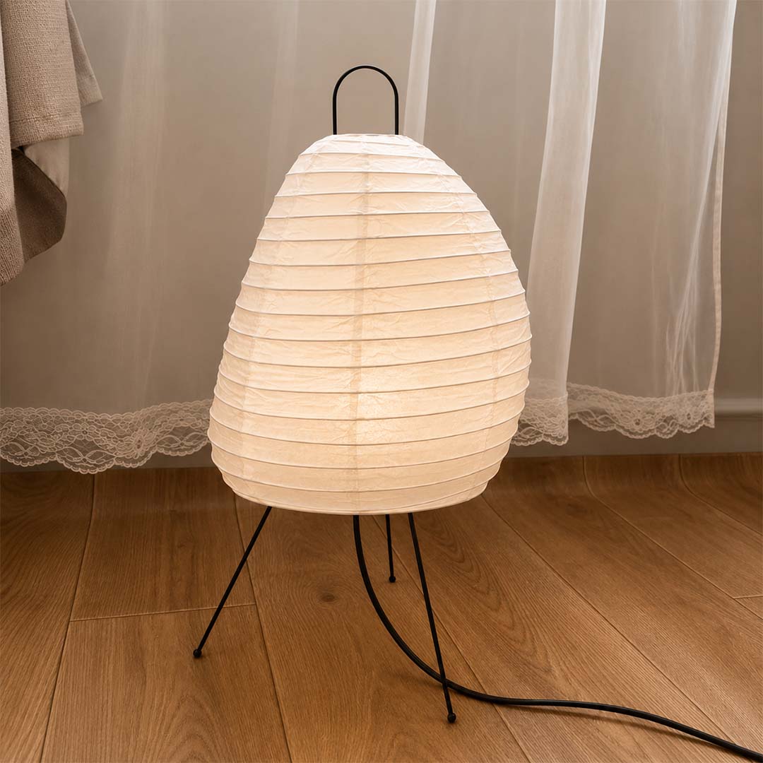 Akari 1N Washi Paper Tall Tripod Table Lamp