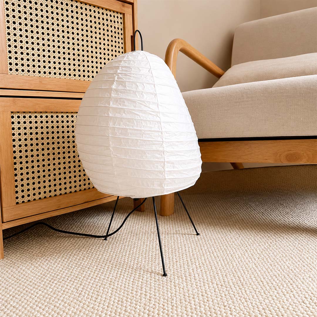 Akari 1N Washi Paper Tall Tripod Table Lamp