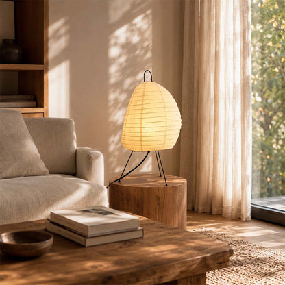 Akari 1N Washi Paper Tall Tripod Table Lamp