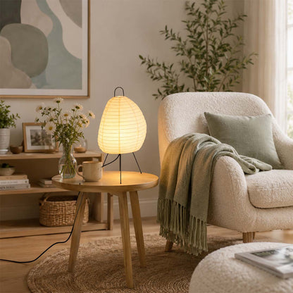 Akari 1N Washi Paper Tall Tripod Table Lamp