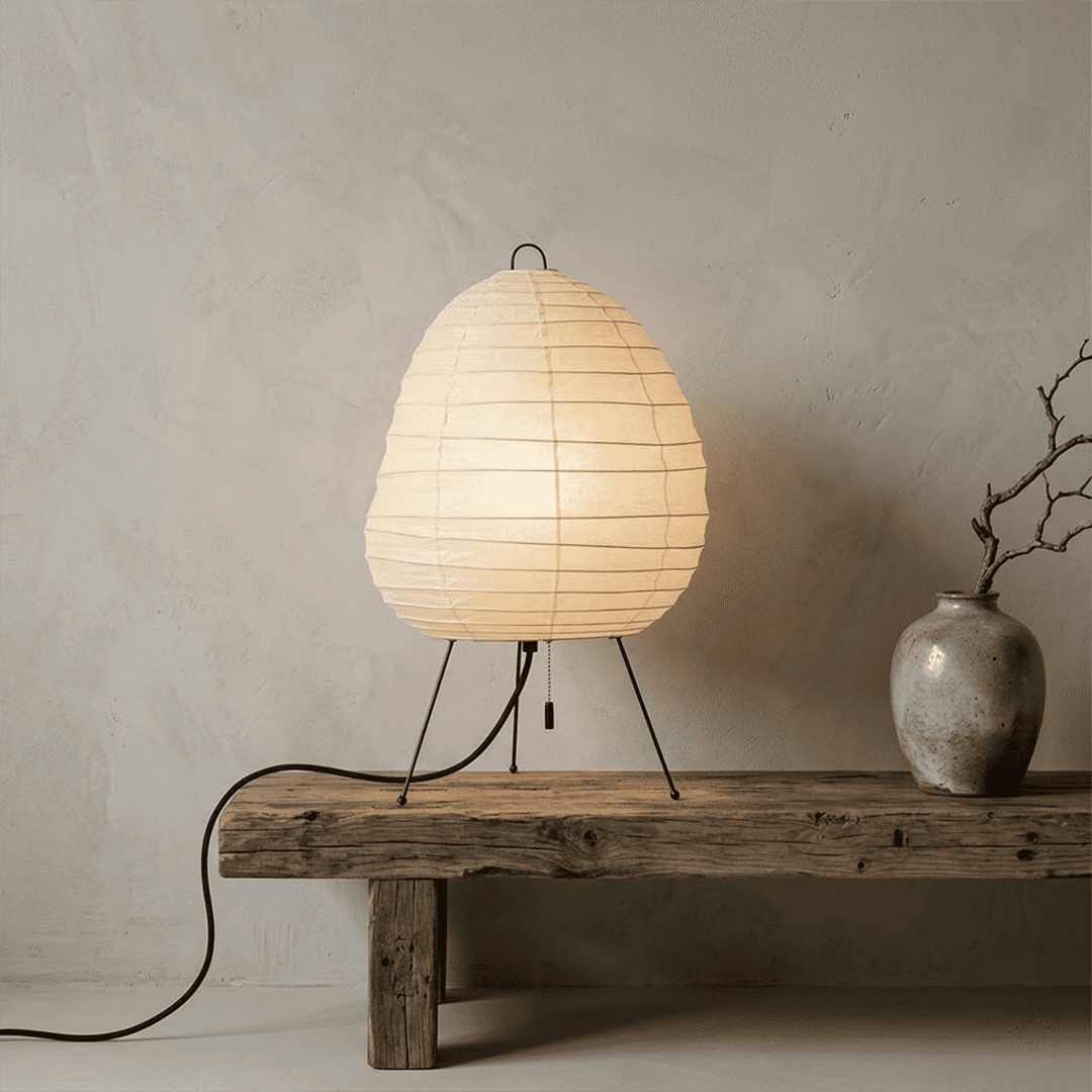 Akari 1N Washi Paper Tall Tripod Table Lamp