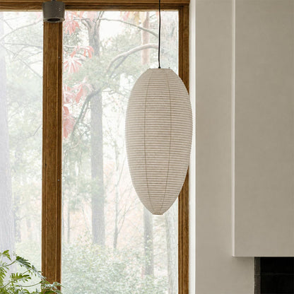 Akari 23A 24A Washi Paper Egg-Shape Pendant Light