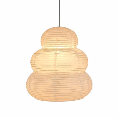 Akari 24N Washi Paper Triple-Tier Pendant Light