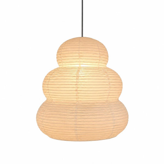 Akari 24N Washi Paper Triple-Tier Pendant Light