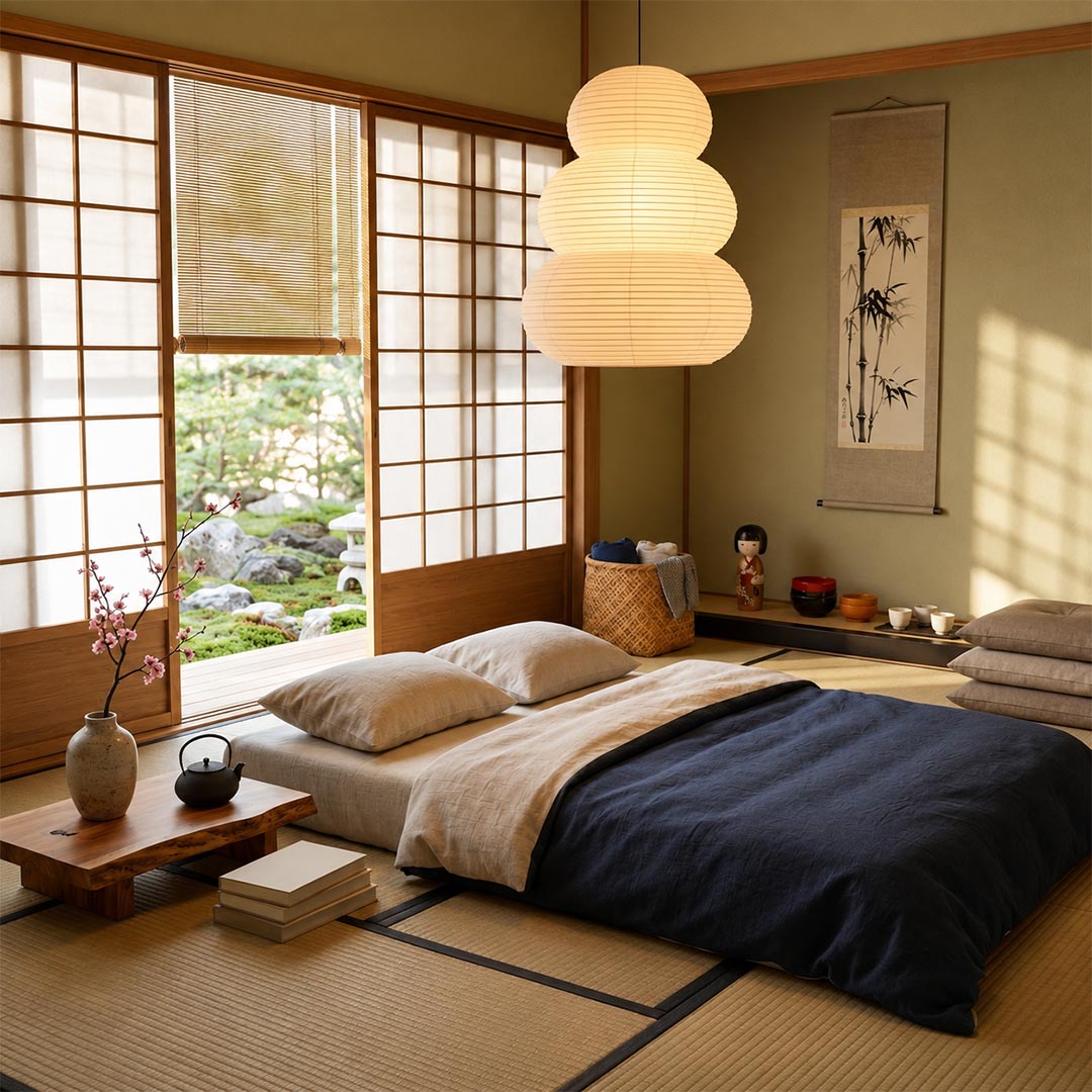 Akari 24N Washi Paper Triple-Tier Pendant Light