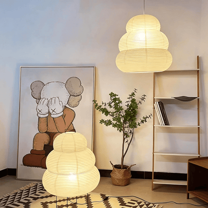 Akari 24N Washi Paper Triple-Tier Pendant Light