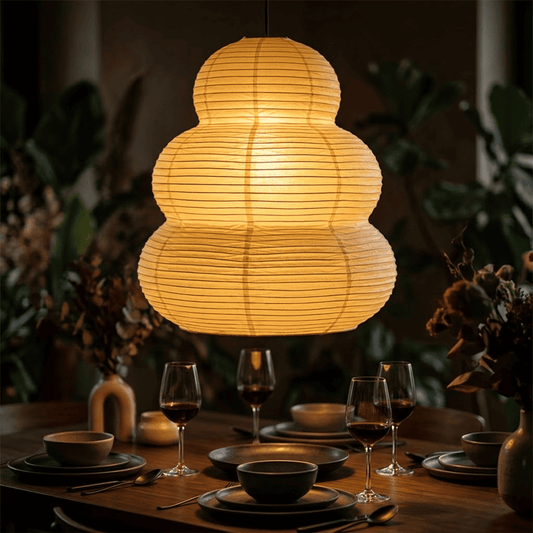 Akari 24N Washi Paper Triple-Tier Pendant Light