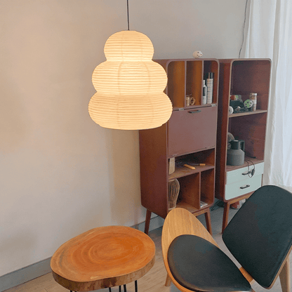 Akari 24N Washi Paper Triple-Tier Pendant Light