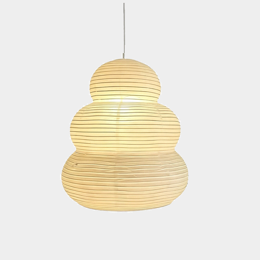 Akari 24N Washi Paper Triple-Tier Pendant Light