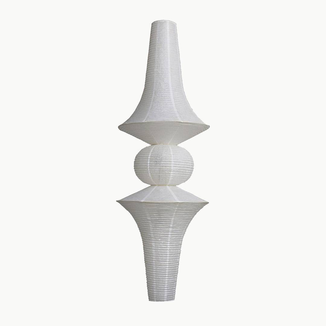 Akari E Series Washi Paper Tall Column Pendant Light
