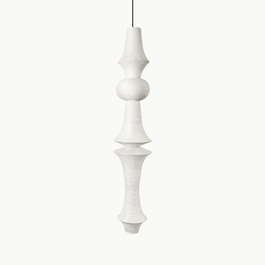 Akari E Series Washi Paper Tall Column Pendant Light