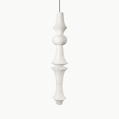 Akari E Series Washi Paper Tall Column Pendant Light