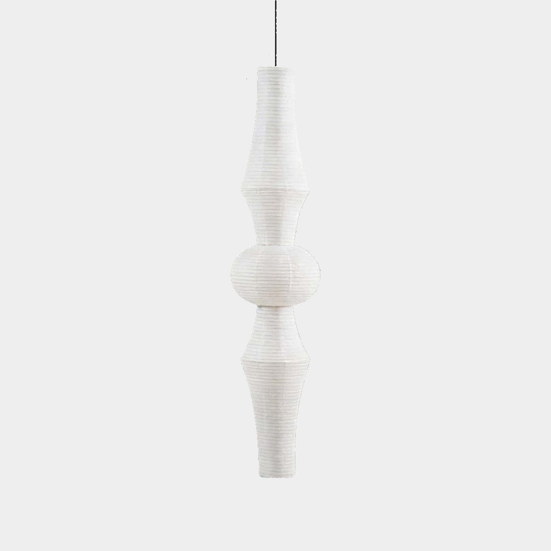Akari E Series Washi Paper Tall Column Pendant Light