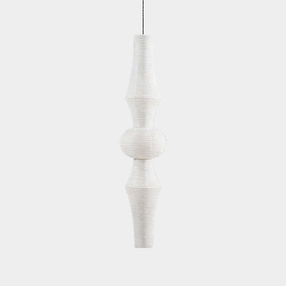 Akari E Series Washi Paper Tall Column Pendant Light