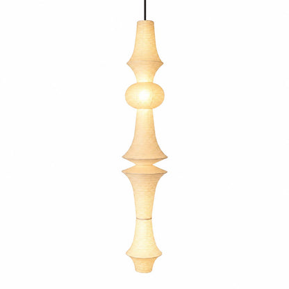 Akari E Series Washi Paper Tall Column Pendant Light