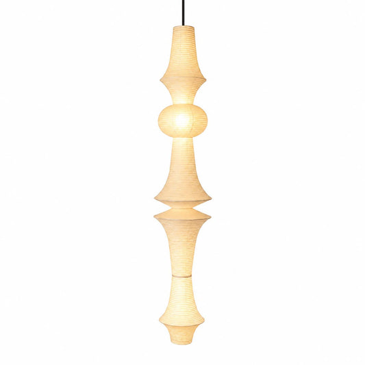 Akari E Series Washi Paper Tall Column Pendant Light