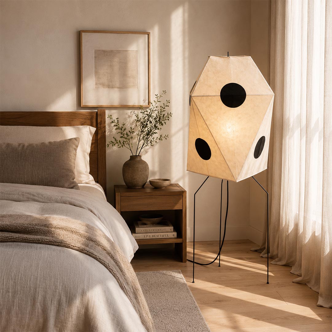 Akari UF3-Q Washi Paper Floor Lamp